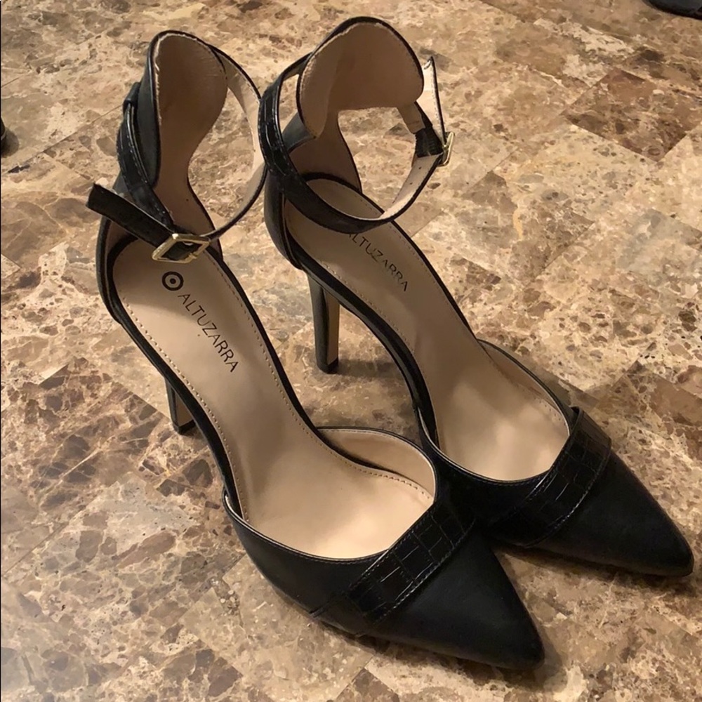 Altuzarra for Target black strappy pumps
